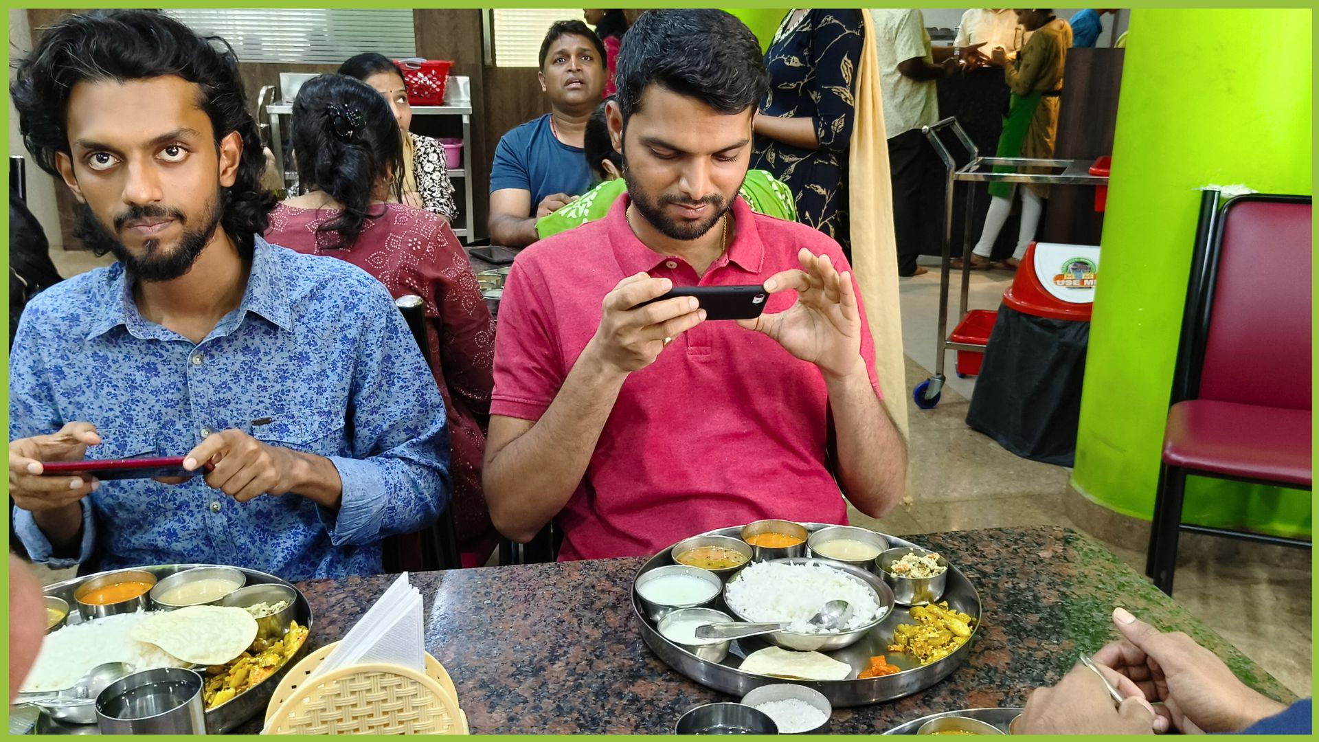 Customer taking food photo
